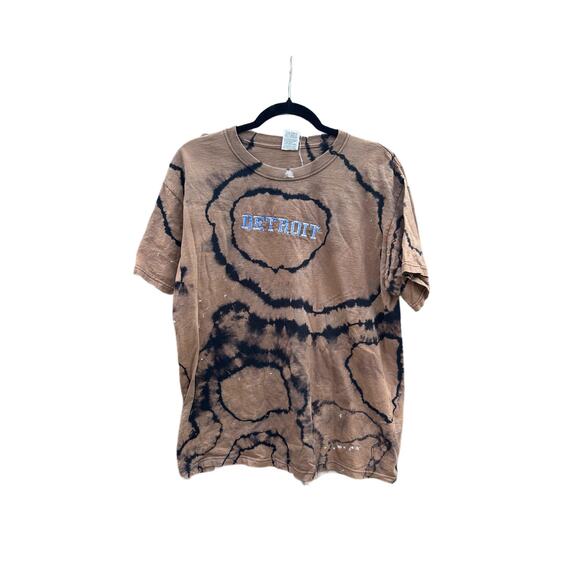 Reverse Dye Graphic T Shirt w/ "Detroit" Embroidery | Men’s Shirt | Reverse Dye - Picture 1 of 2